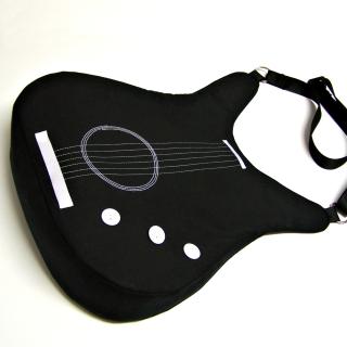 Kytara černá 3 - rozšířené dno 8cm